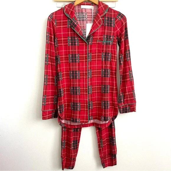 Rachel Parcell red plaid pj set - Picture 3 of 10